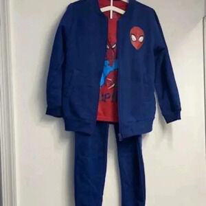 Marvel Boy’s Spiderman 3-Piece Set (Zip-Up Jacket, Tee Shirt, Jogger Pants) 7